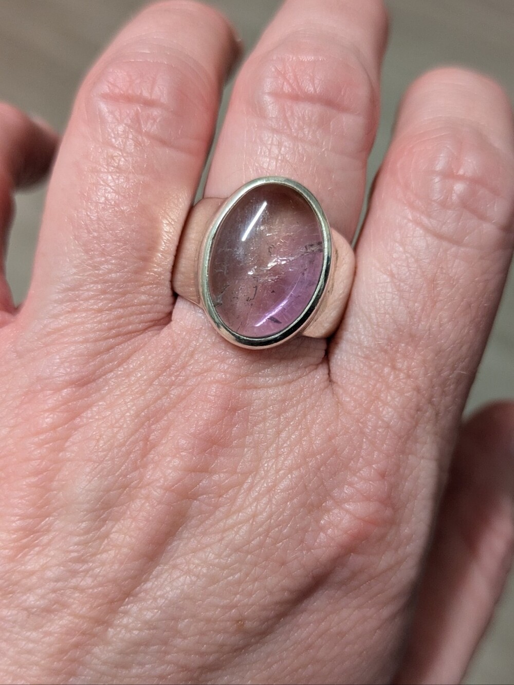 Ametrine Gemstone Sterling Silver Ring Size 6